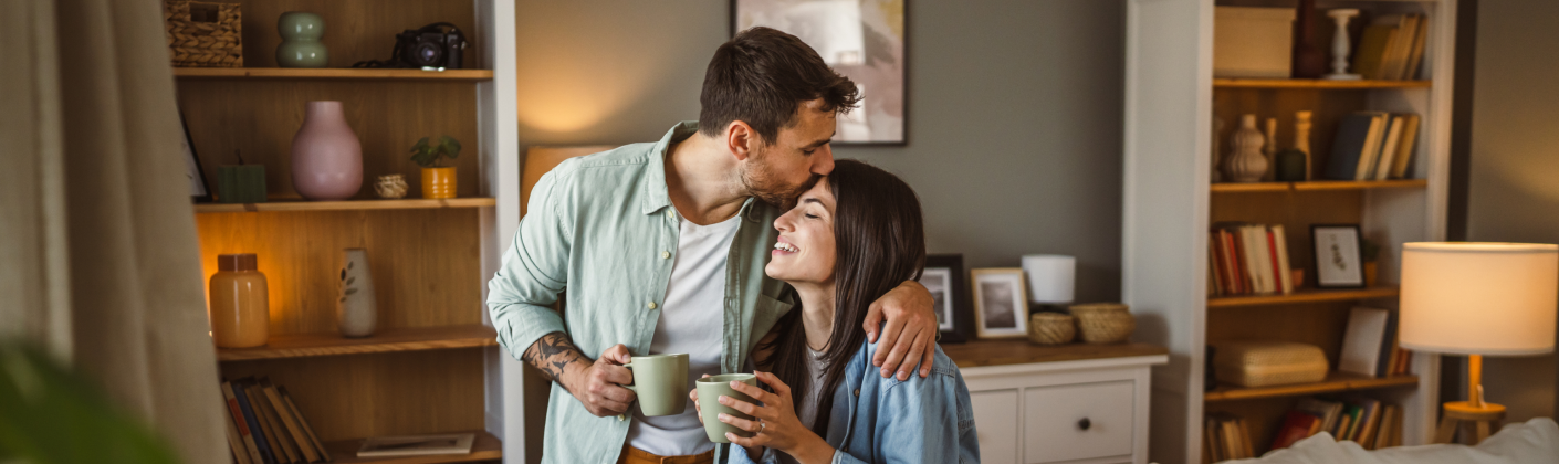 Couple with coffee