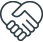 Health Sense Icon Hands Shaking Making a Heart Shape